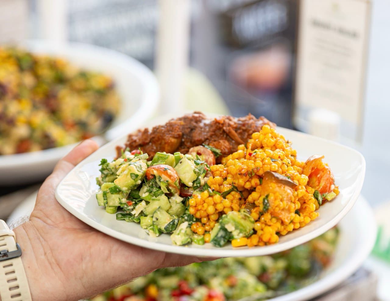Professional catering plate presentation
